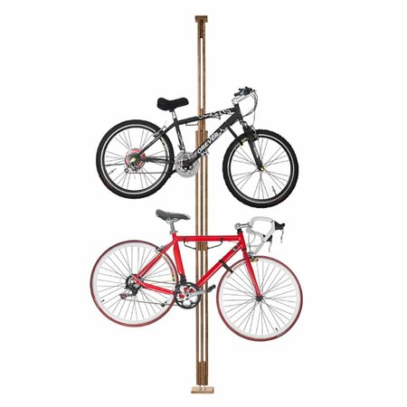 BROMAS 2021 Woody Bike Stand Bicycle Rack Storage or Display Holds Two Bicycles BR3857298